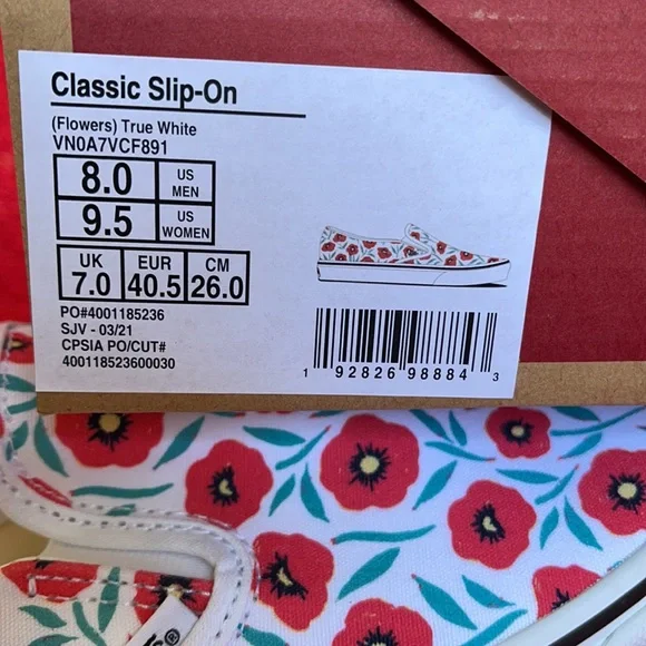 Vans Classic Slip-On Flowers True White WMNS - Picture 16 of 16